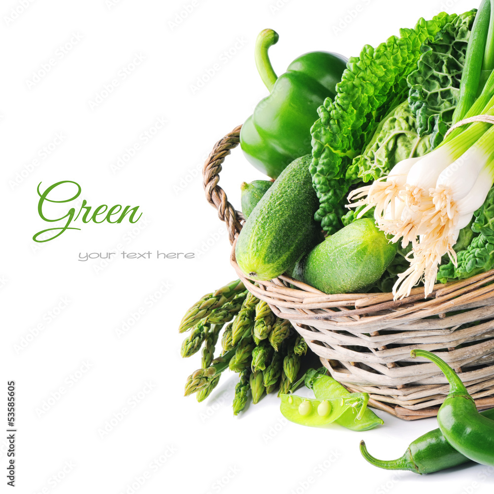 新鲜绿色蔬菜