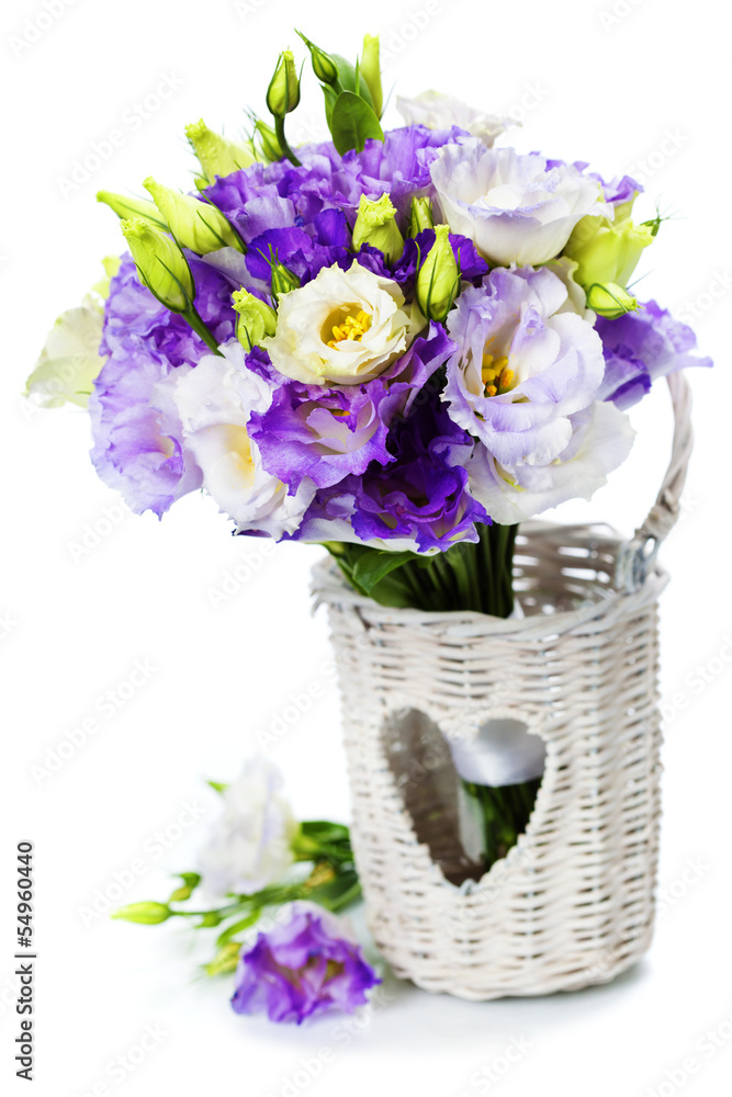 Beautiful eustoma flowers  bouquet