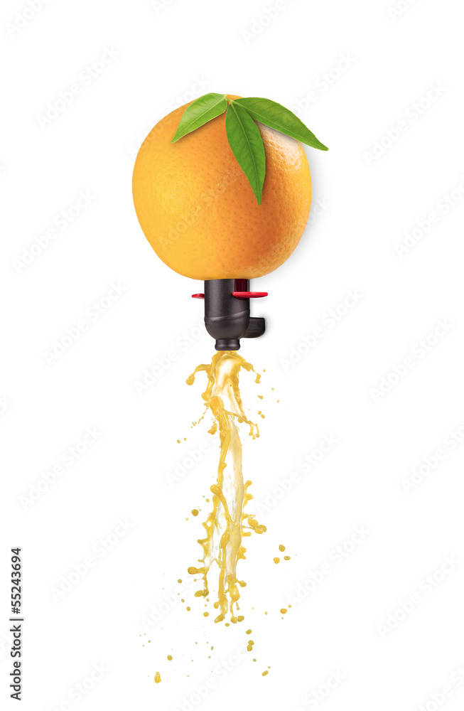 橙色在白色背景下转化为苹果酒