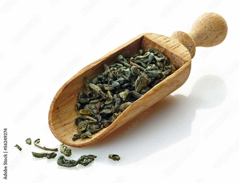 绿茶茶花木勺