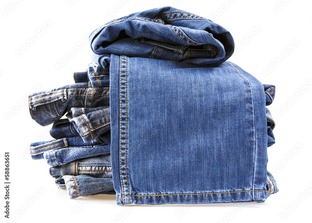 stack of jeans