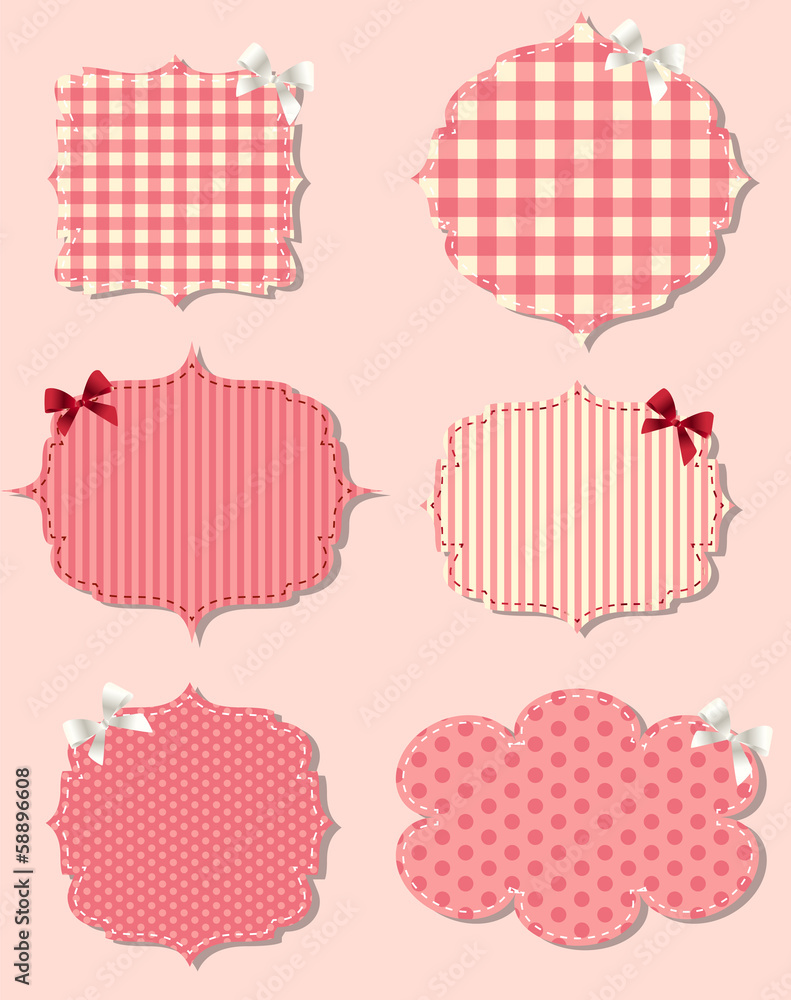 set of different Valentine`s dey labels, design elements