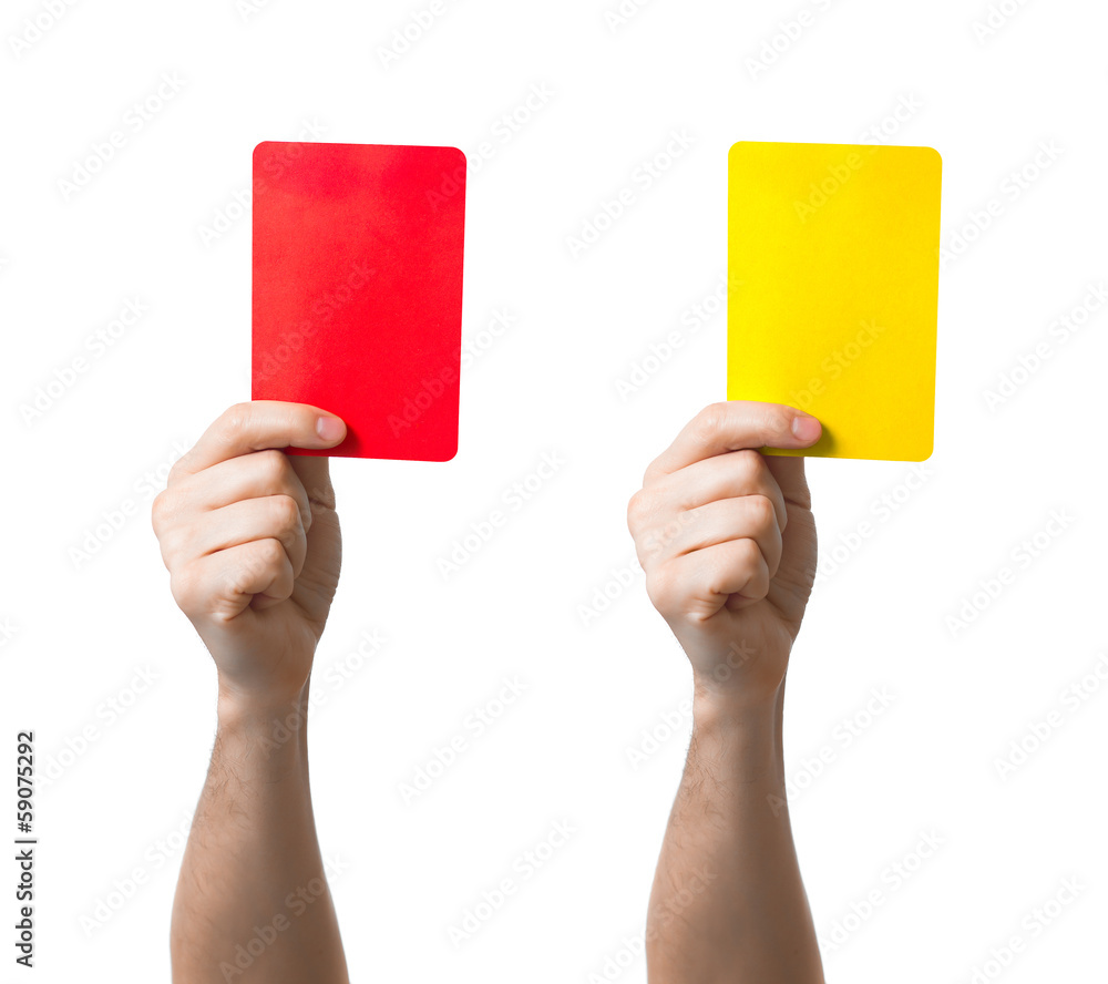 足球红黄牌显示隔离
