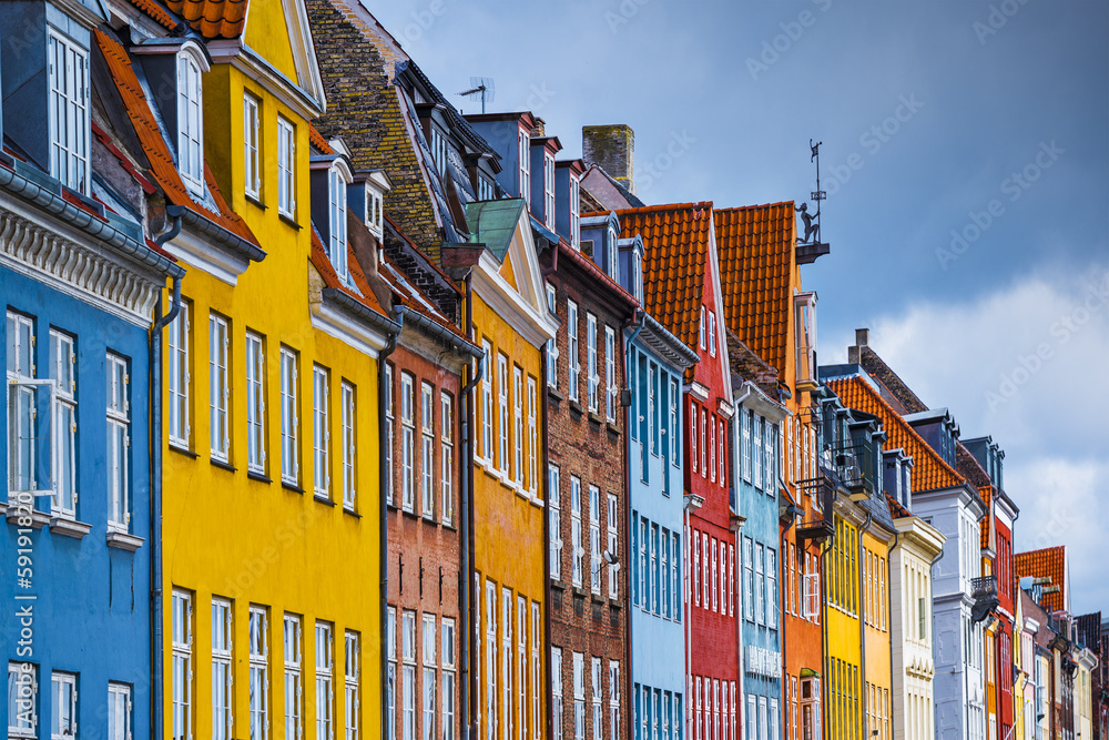 丹麦哥本哈根Nyhavn彩色建筑