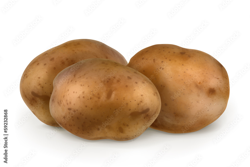 土豆，矢量插图