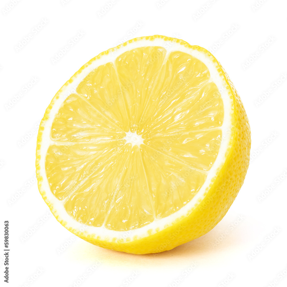 柠檬在白色上隔离