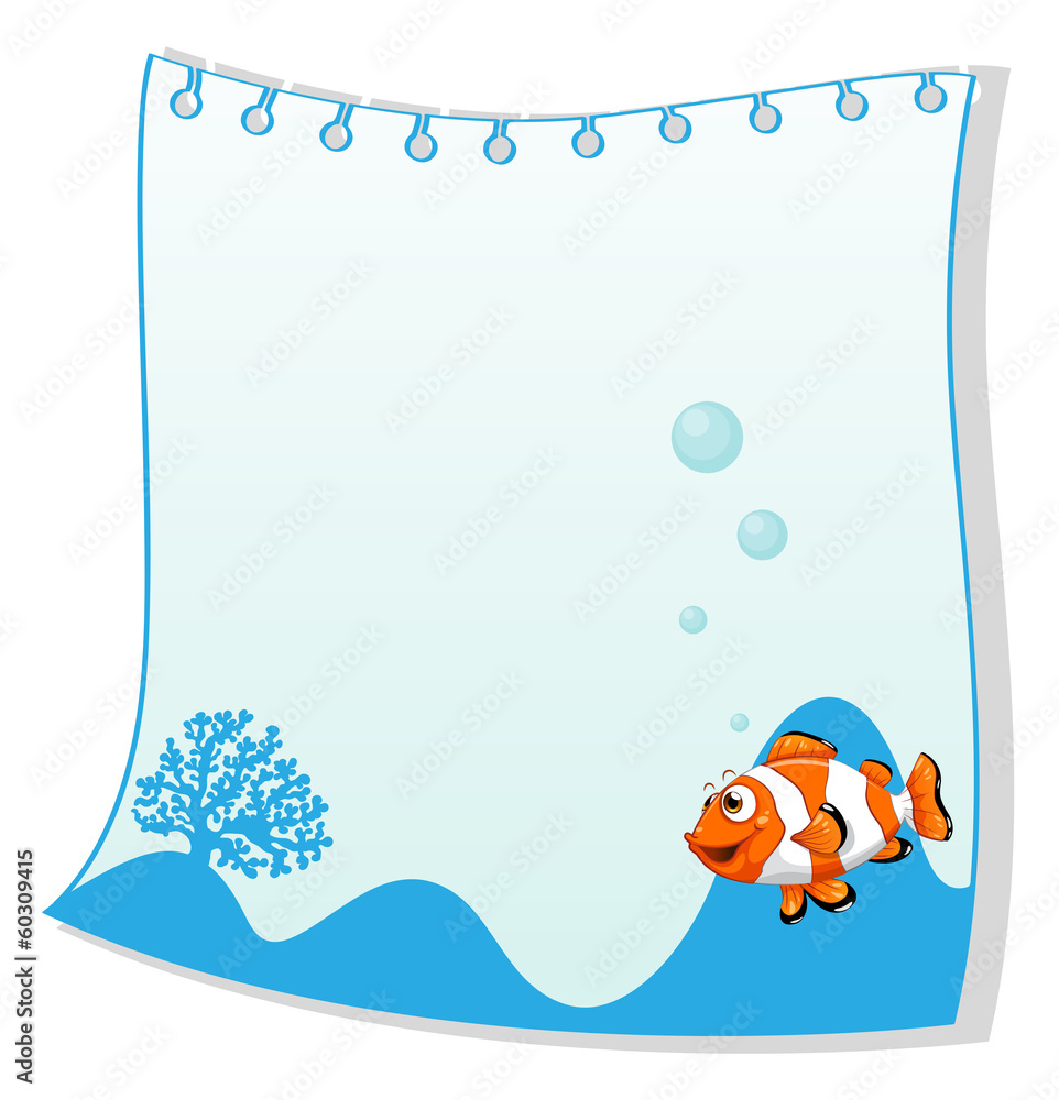 一个带鱼的空纸模板