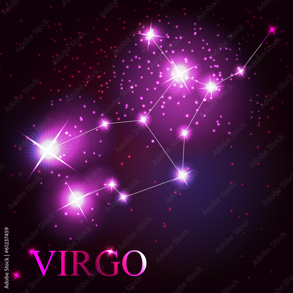 Virgo zodiac sign of the beautiful bright stars
