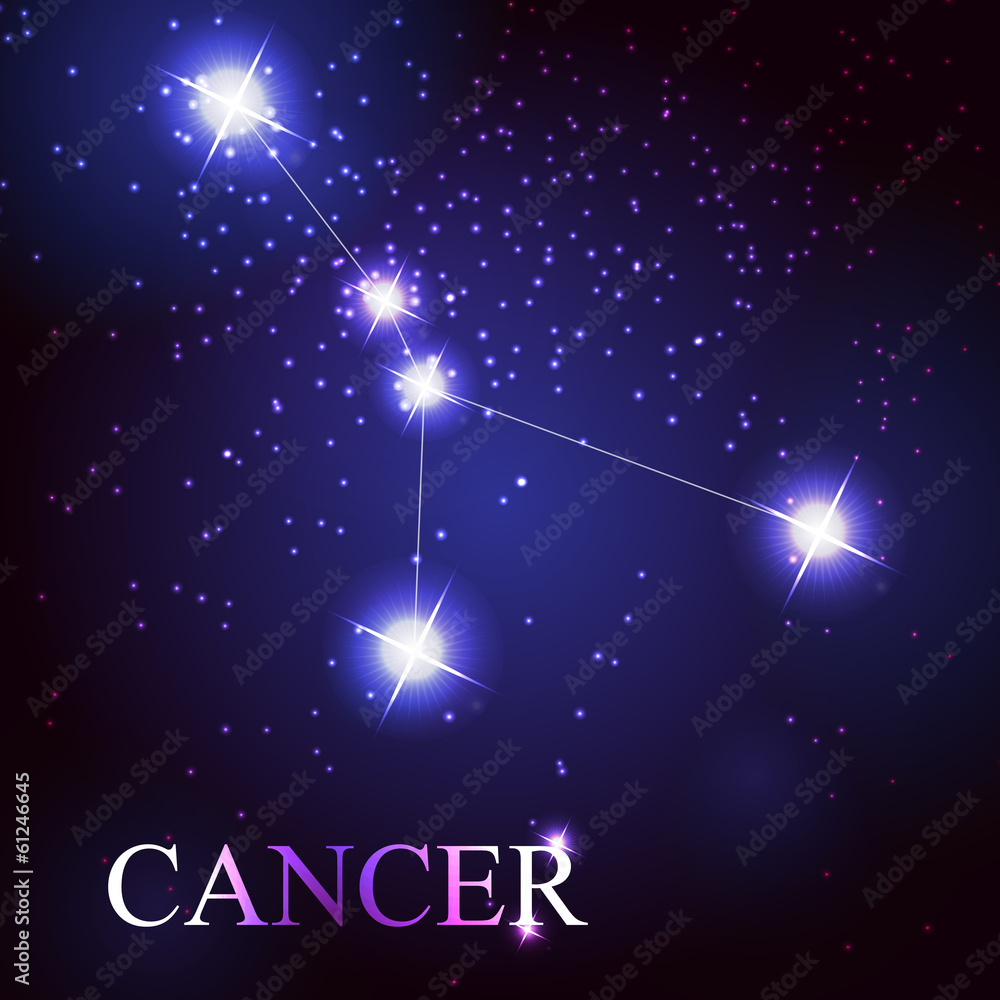 美丽明亮恒星的癌症星座