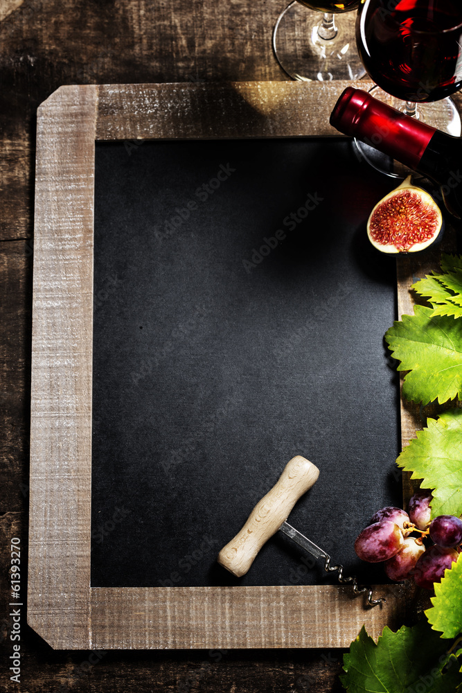 Wine and grape background