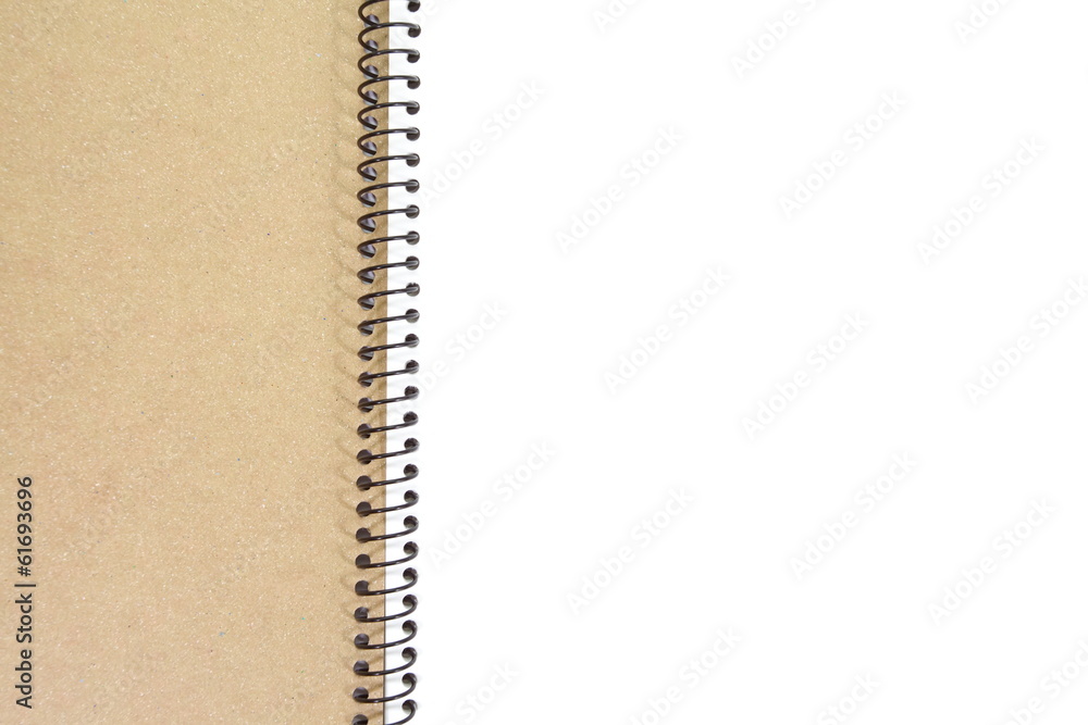 open note book
