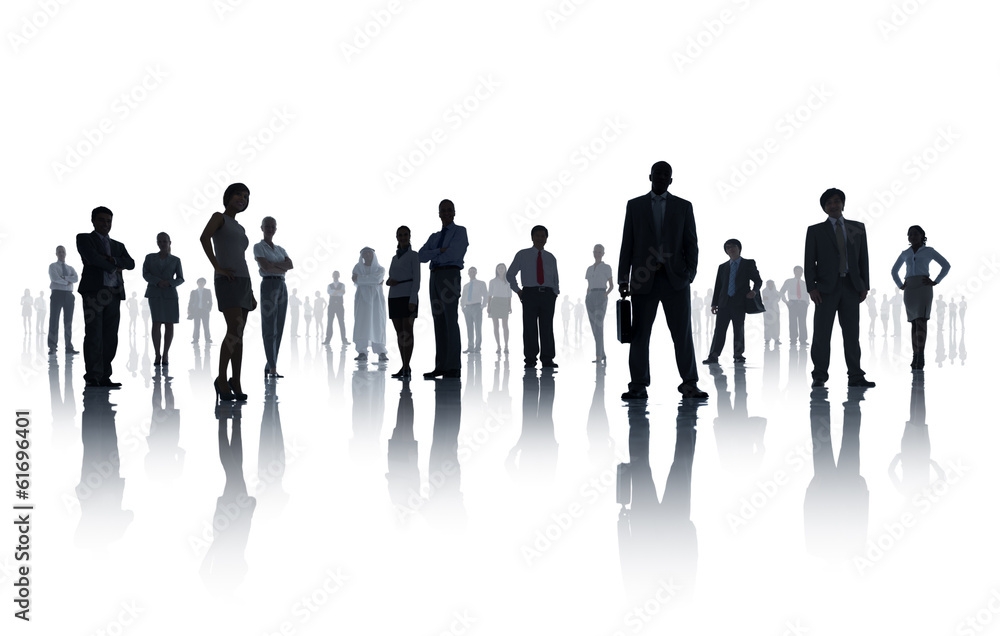 Diverse Business People on White Background
