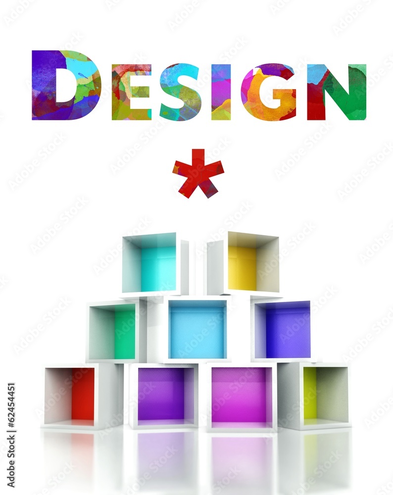 用彩色三维插图进行创意设计