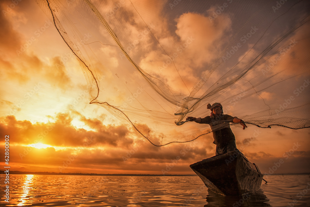 班普拉湖的渔夫