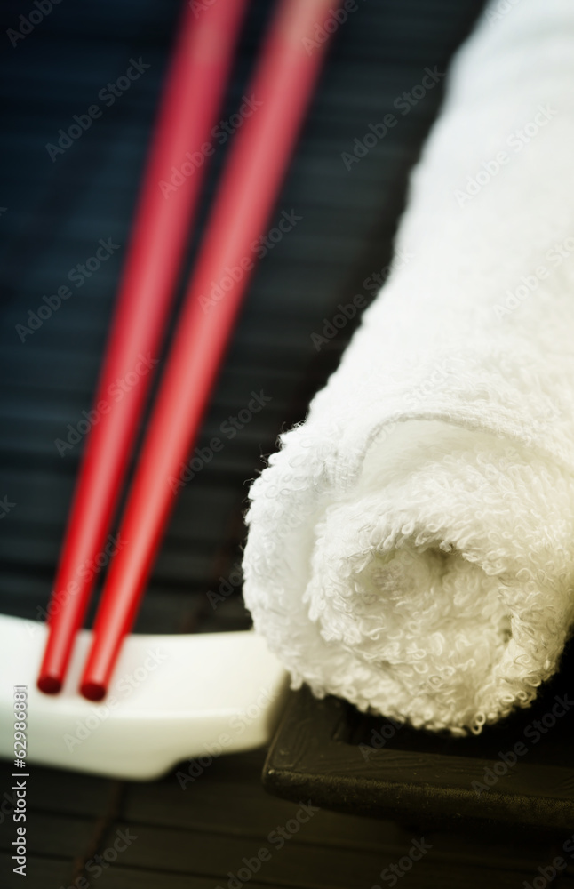 筷子和毛巾