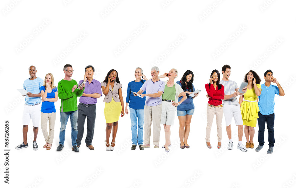 Diverse Multi-Ethnic People Social Networking