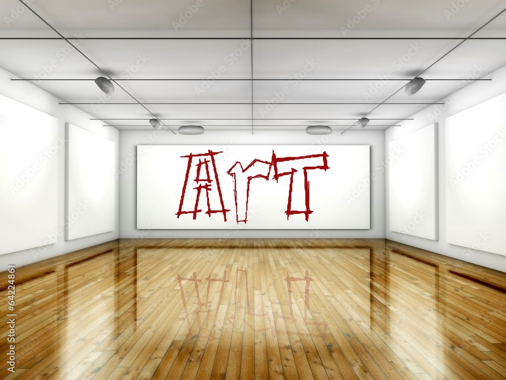 Art gallery interior wall paintings