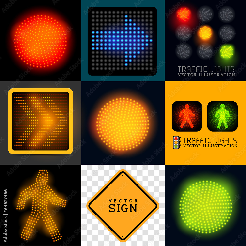 Vector Tracffic Lights Collection