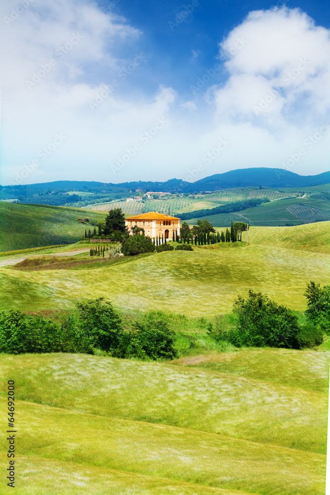意大利托斯卡纳风景区美丽的房子