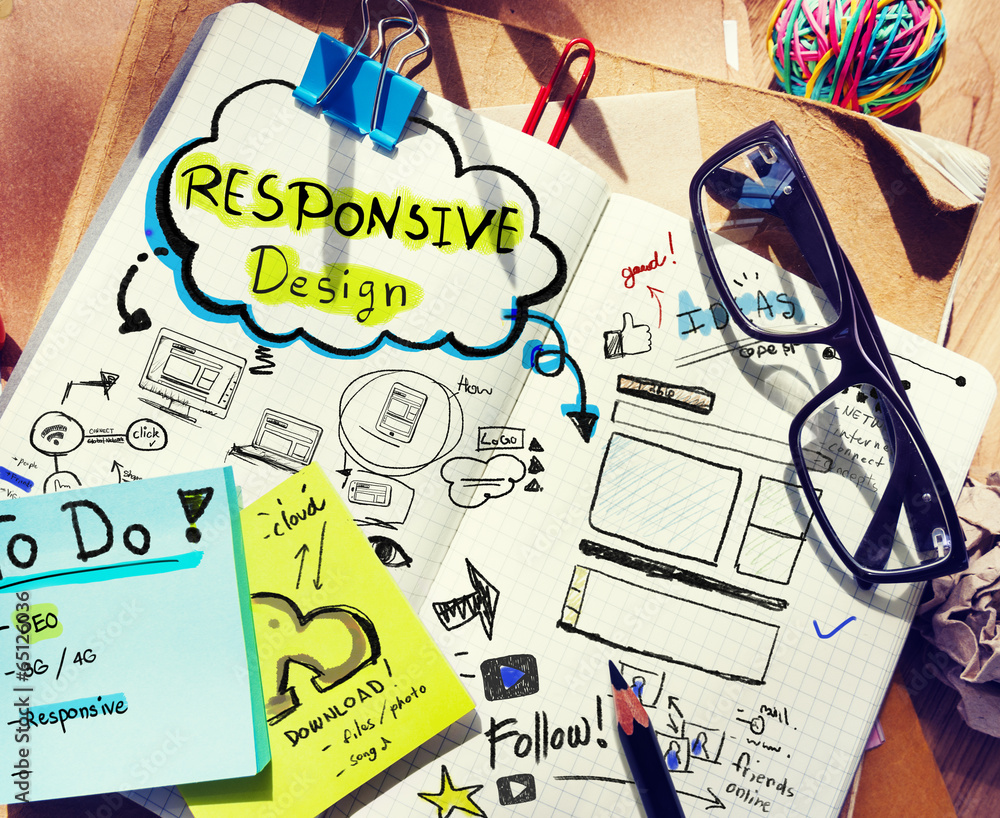Designers Desk with Responsive Design Concept