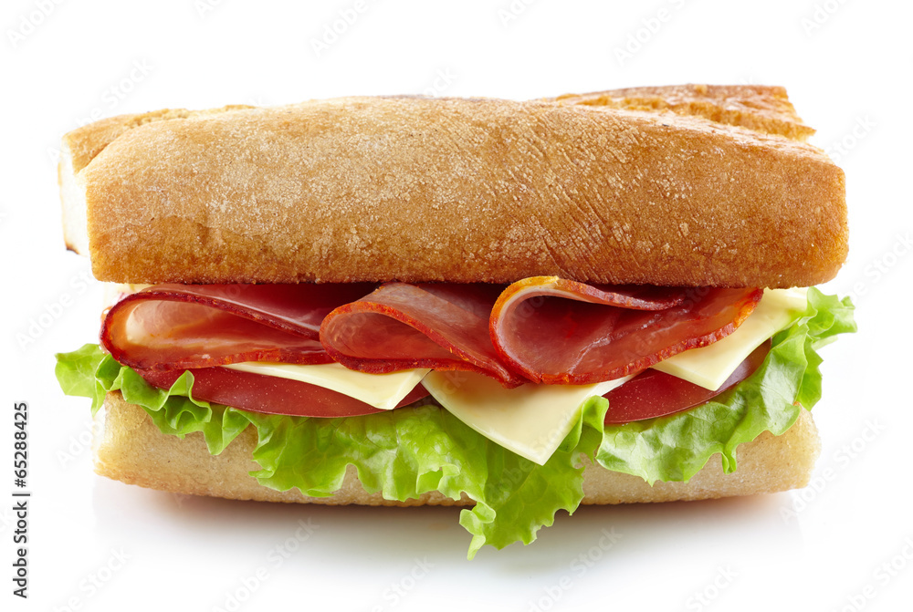 Sandwich with meat and vegetables