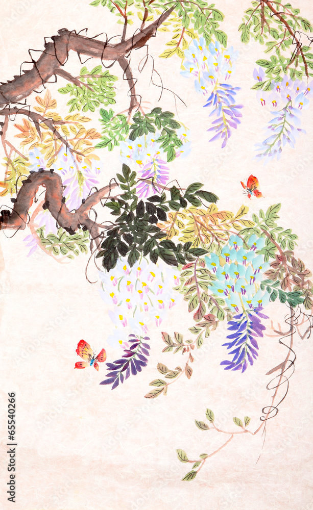 中国花卉蝴蝶画