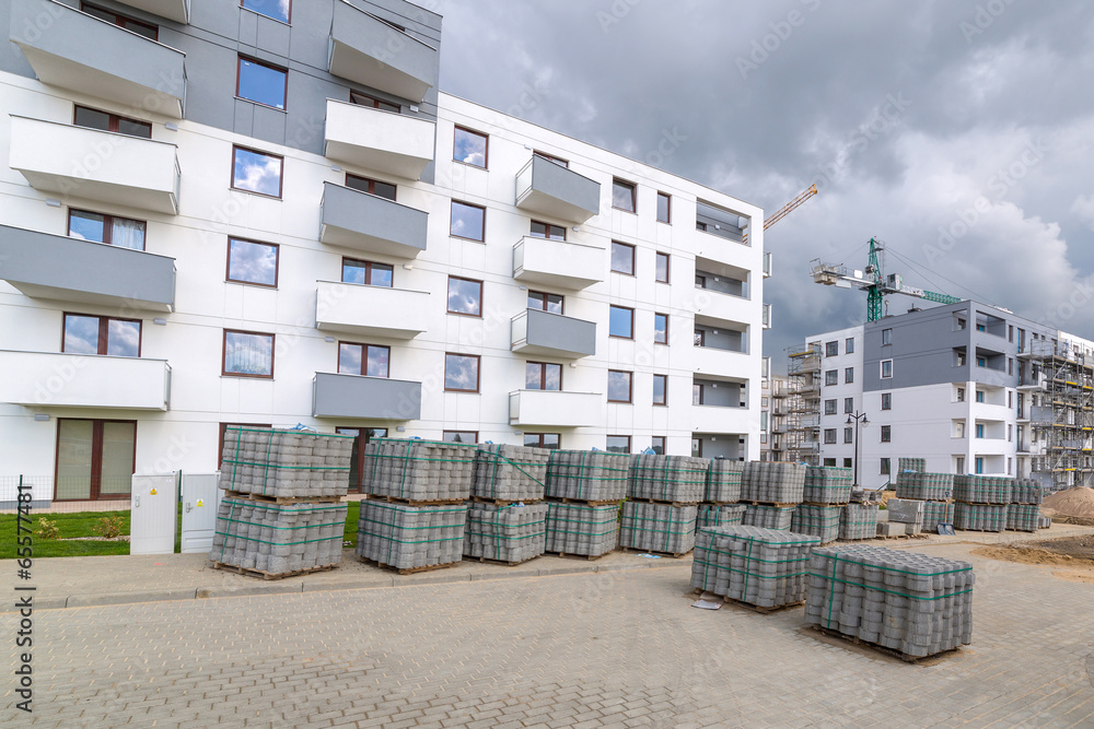 New residential area in construction, Poland