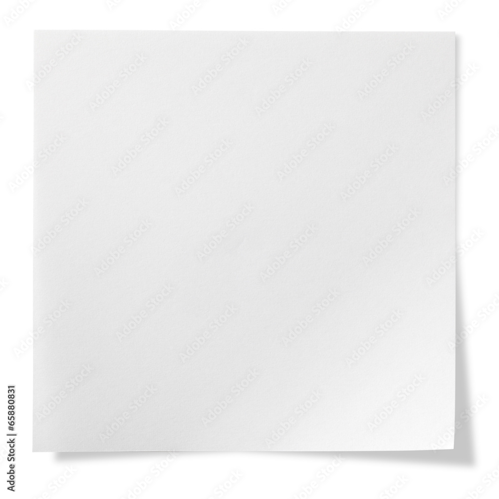 Post-it Note , Isolated on white with clipping path