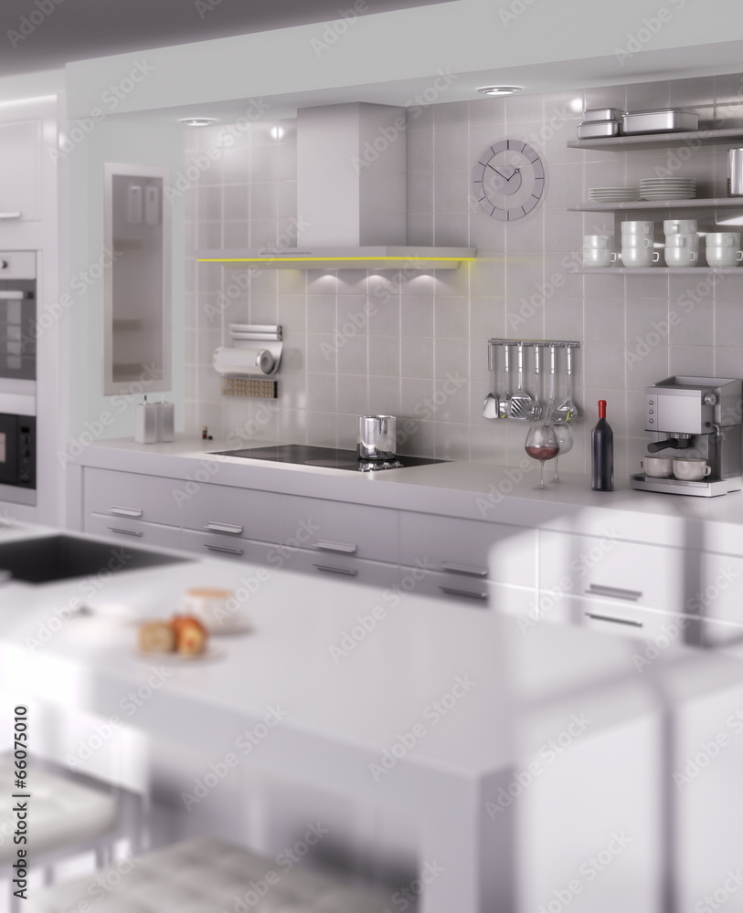Kitchen in White (focus)
