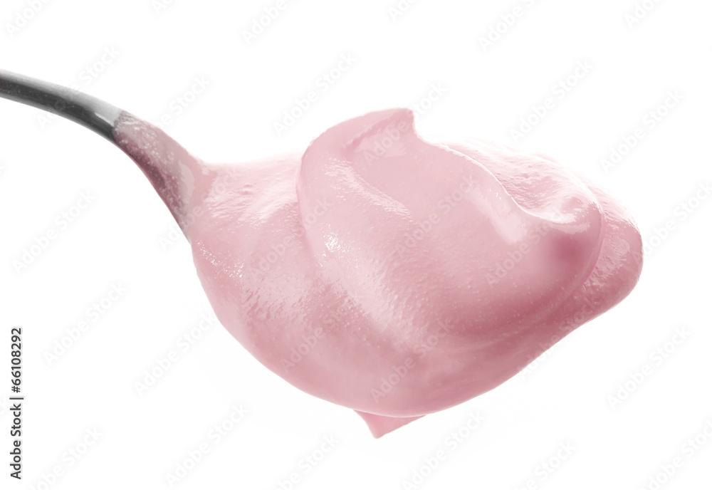 粉红色奶油勺子