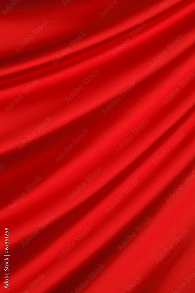 红色丝绸纺织品背景