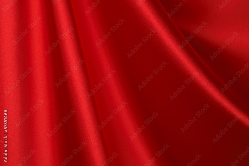 红色丝绸纺织品背景