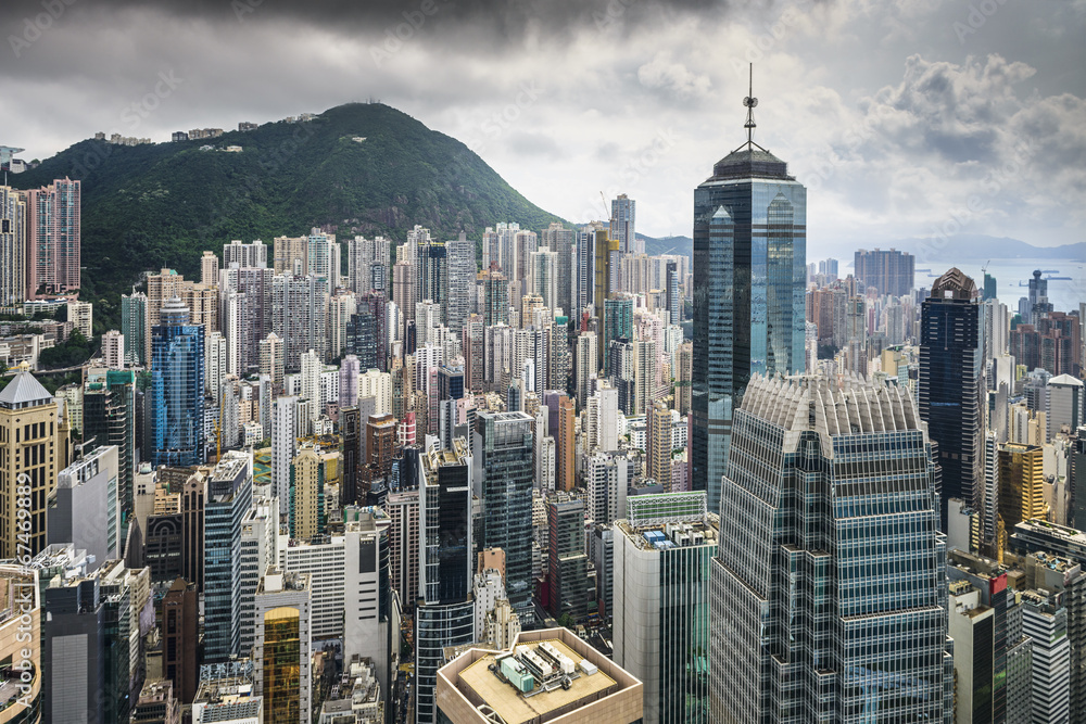 中国香港城市天际线
