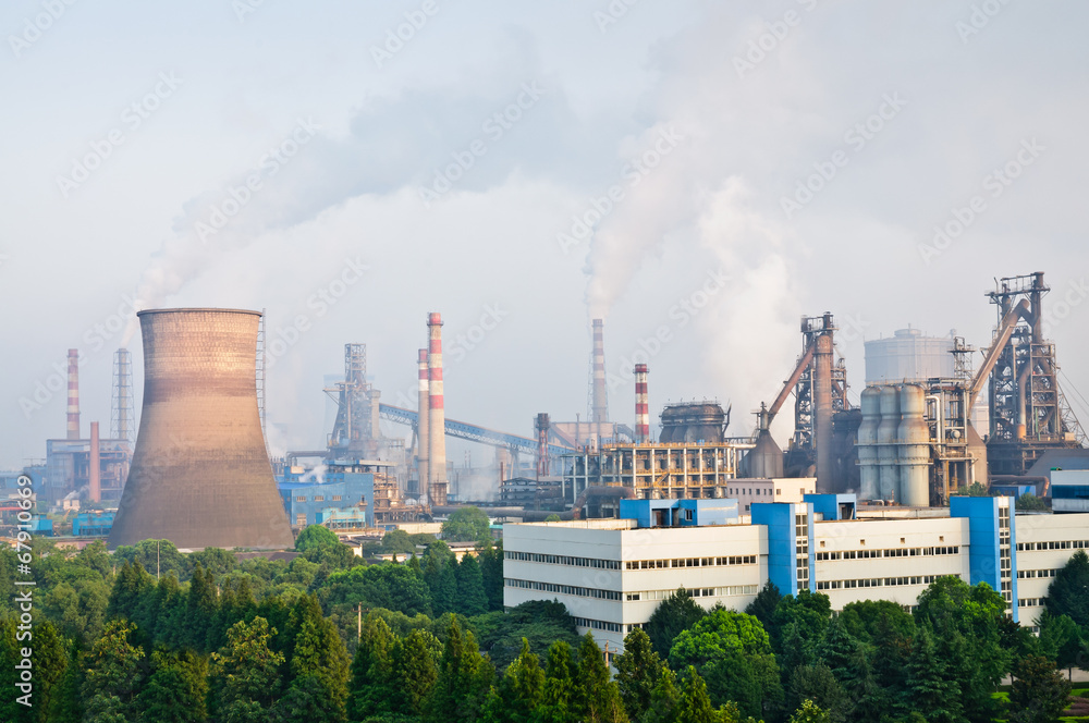 中国钢铁厂烟气污染