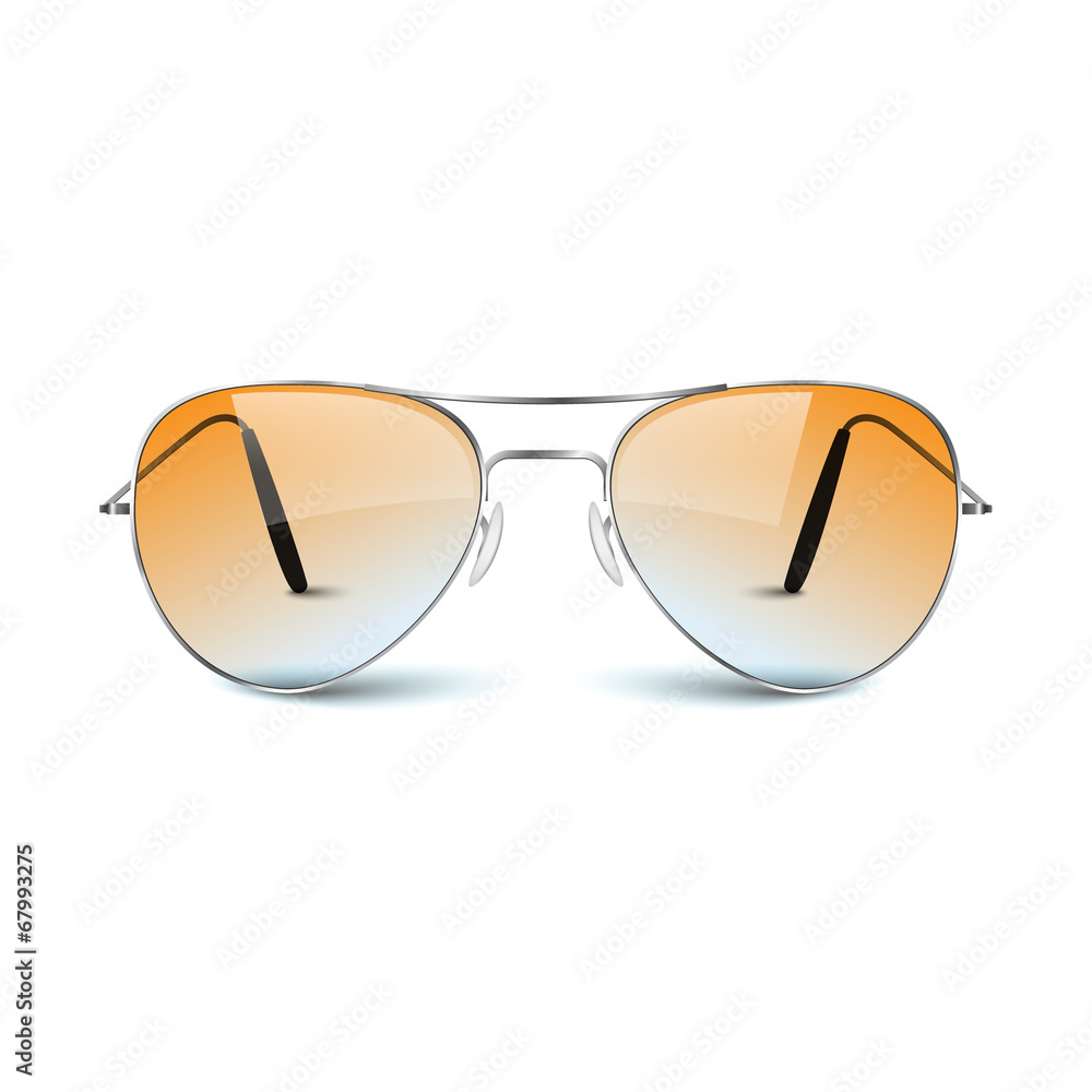 Sun glasses on white background