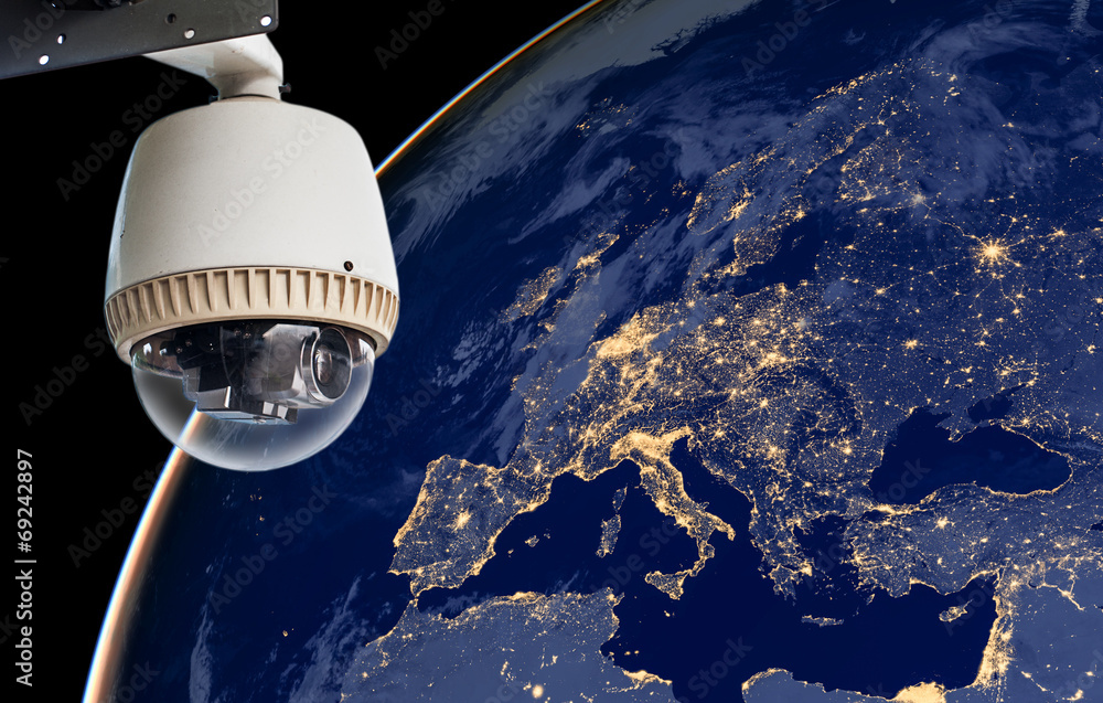 中央电视台探索欧洲地区，来自美国国家航空航天局的环球图像