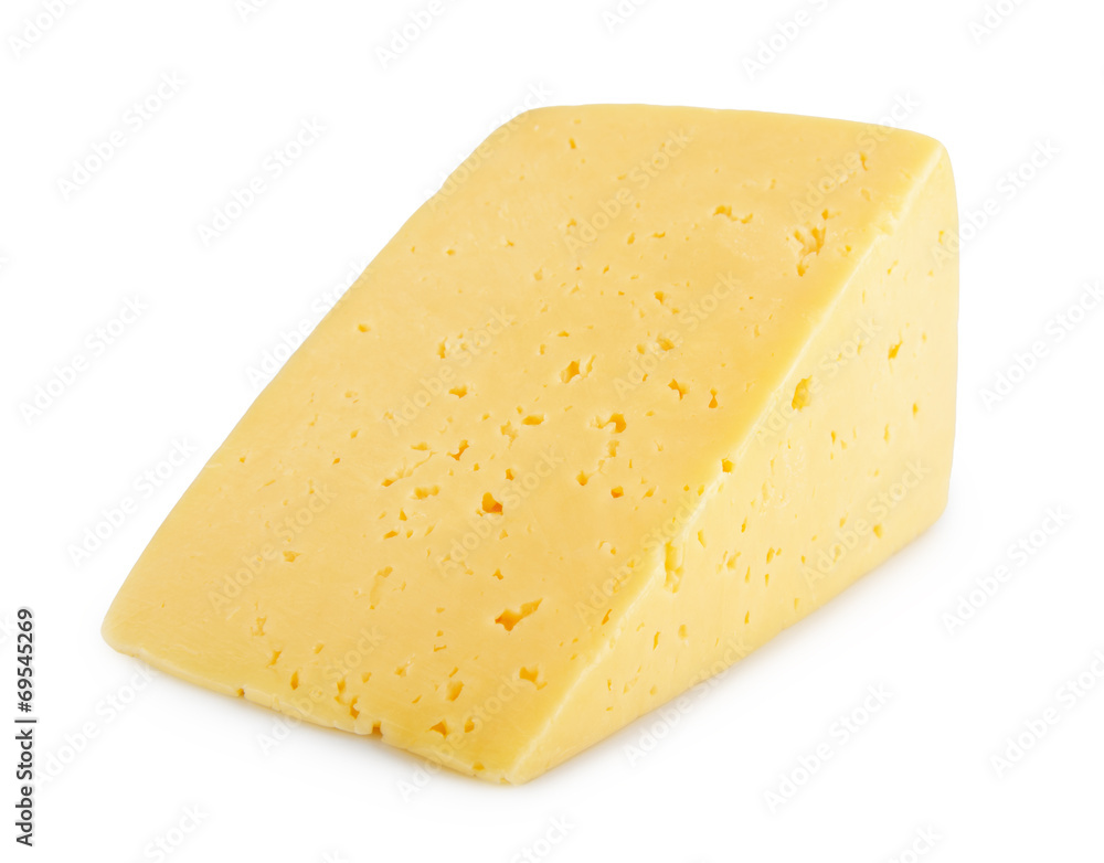 一块白底奶酪