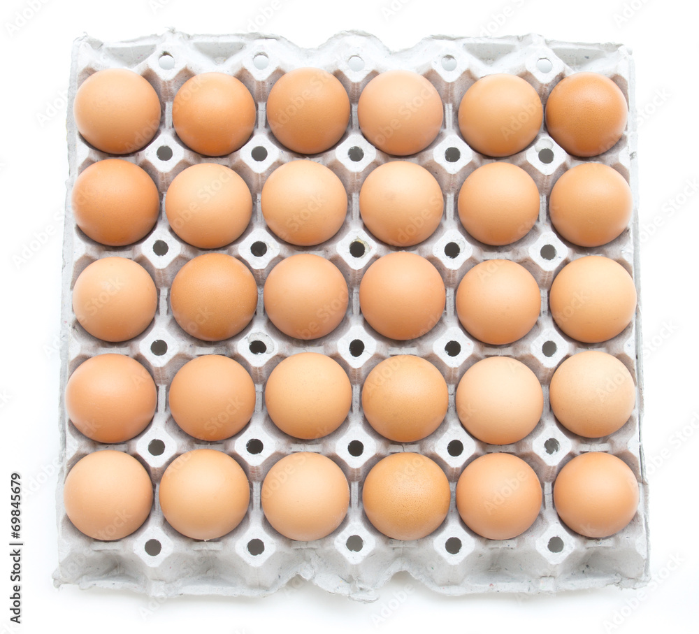 盒装鸡蛋俯视图
