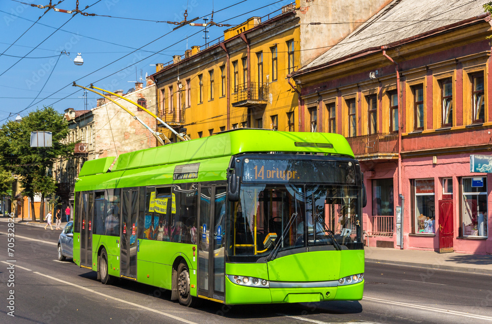 立陶宛考纳斯的Trolleybus
