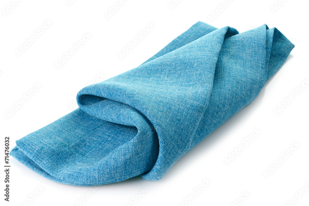 蓝色棉餐巾