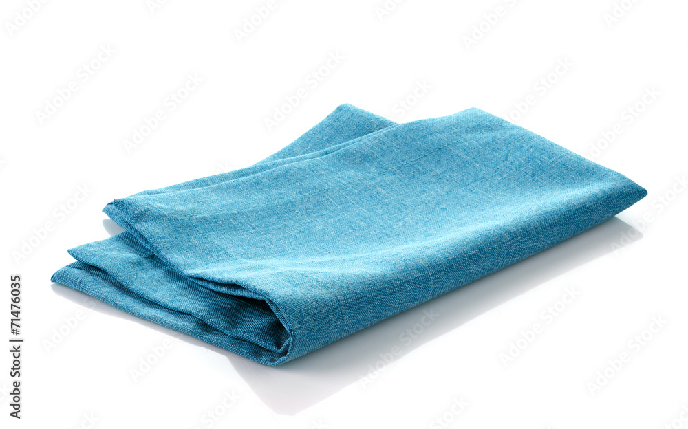 蓝色棉餐巾