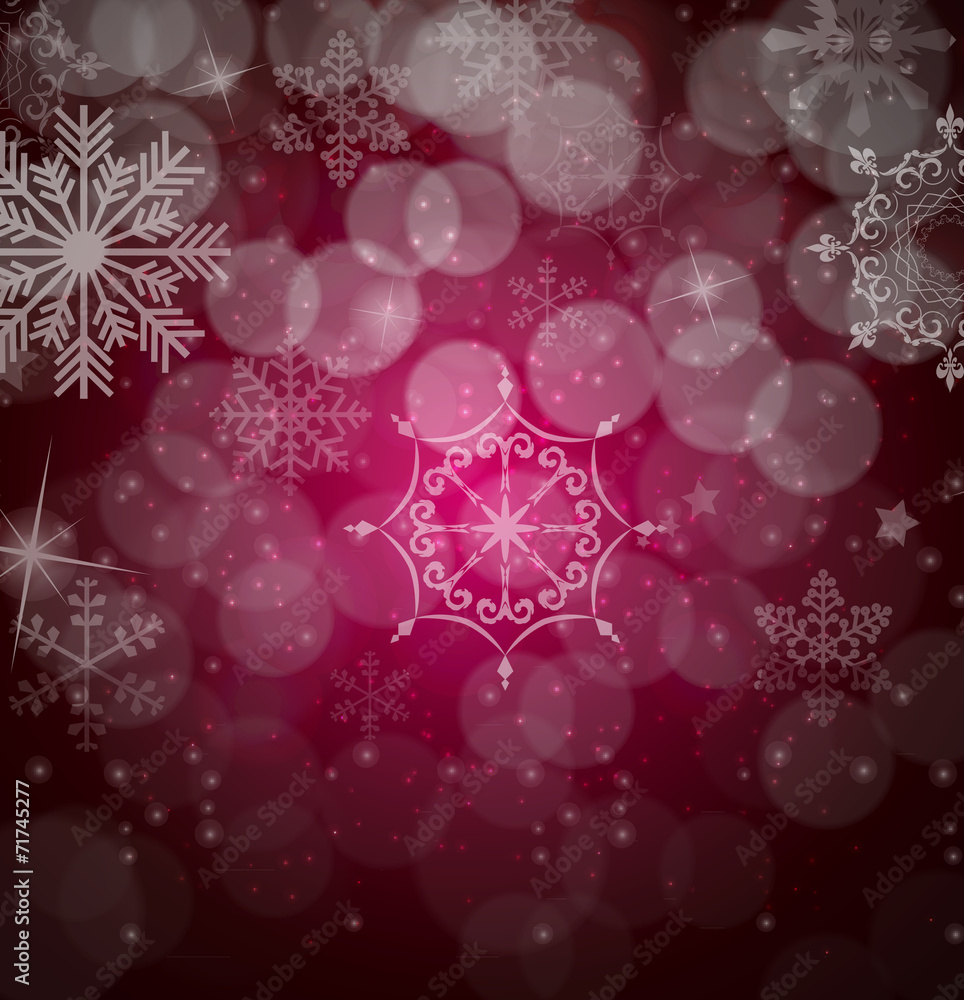 抽象美圣诞节和新年背景。矢量幻觉