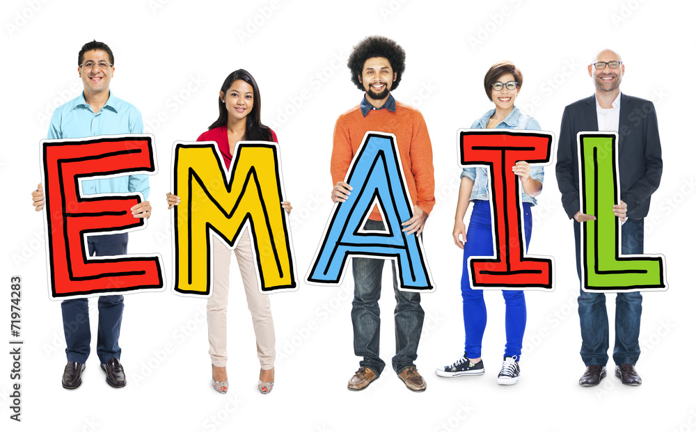 People Holding Letter with Email Concepts