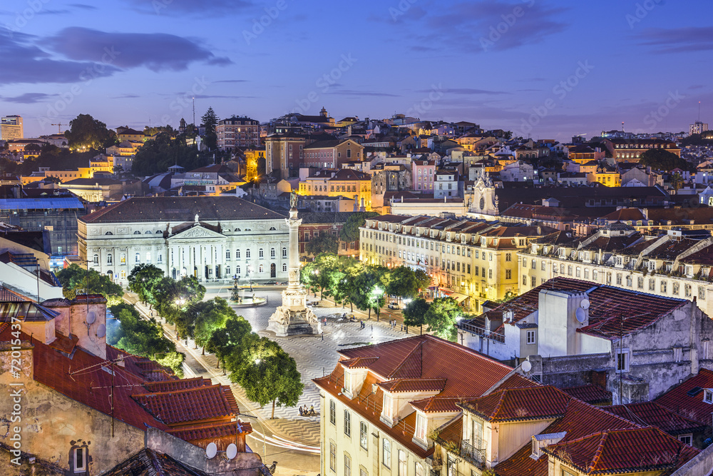 葡萄牙里斯本的罗西奥广场