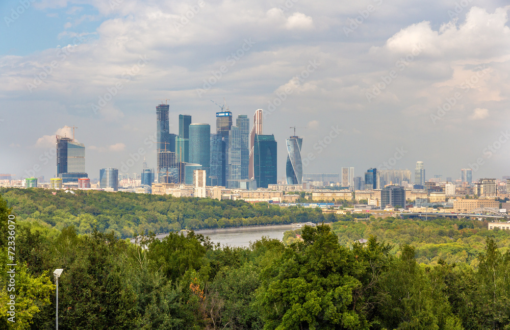 从麻雀山公园俯瞰莫斯科城