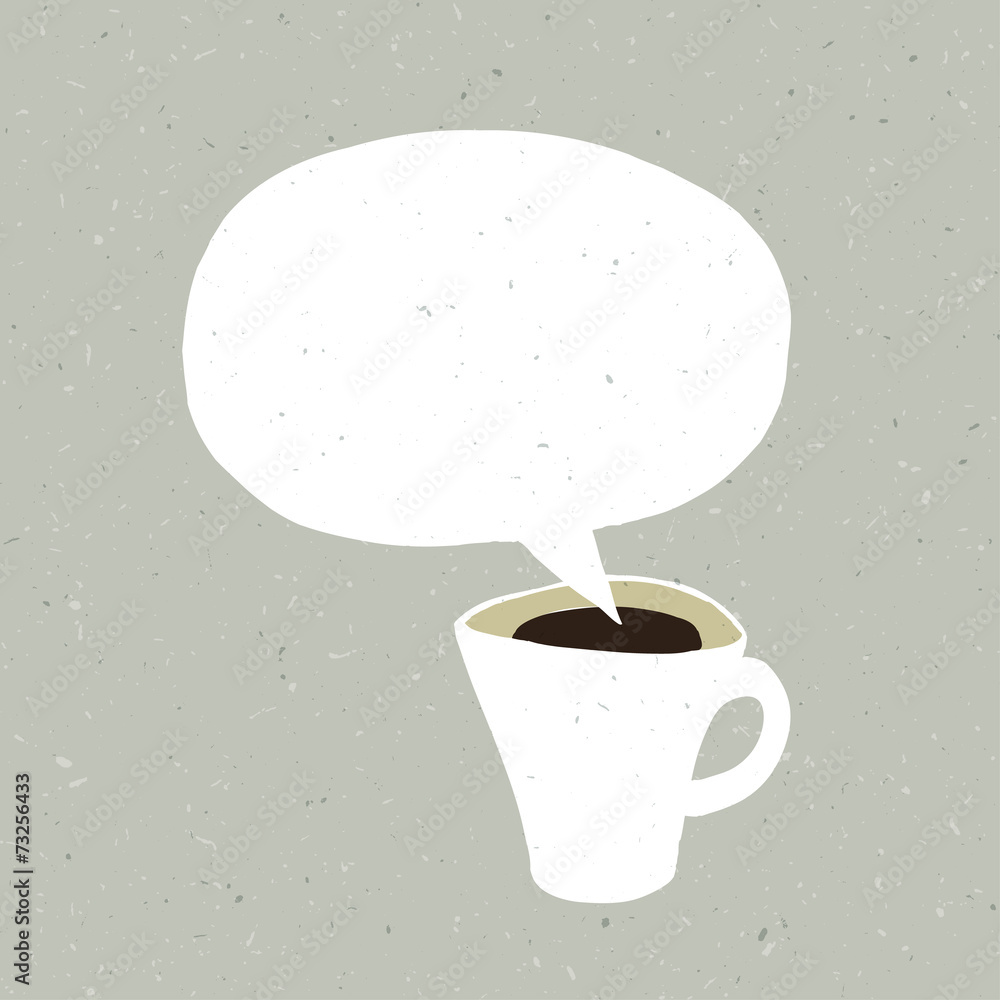 咖啡杯气泡概念插图.vvector