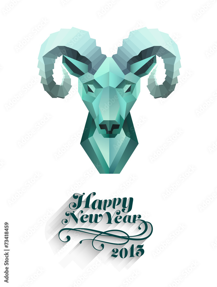 Year of the ram 2015 vector