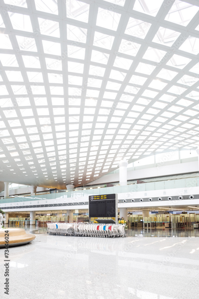 modern airport hall interior