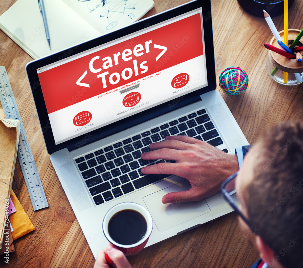 Digital Online Career Tools Employment Working Concept