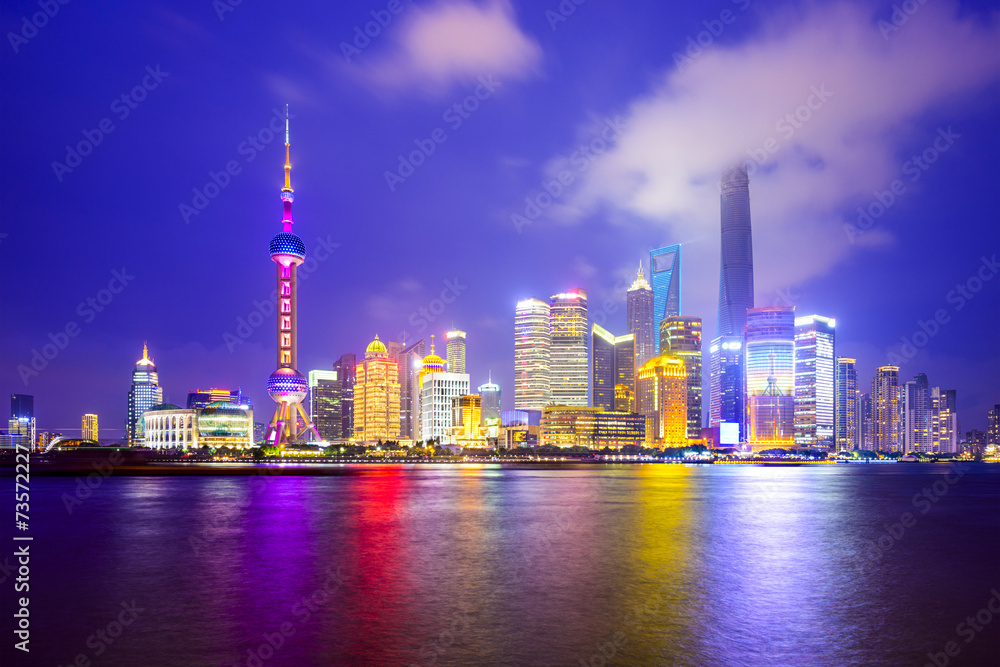 中国上海城市天际线